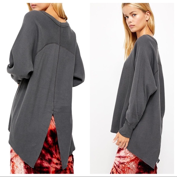 FREE PEOPLE BOHO TUNIC OVERSIZED PULLOVER TOP A2C - Picture 10 of 16